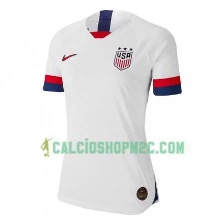 Stati Uniti Maglia Prima Mondiali calcio femminile 2019 Manica Corta